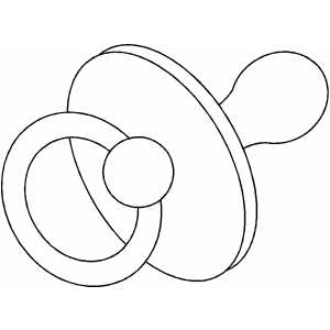 Pacifier Coloring Sheet 