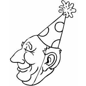 Party Face Coloring Sheet 