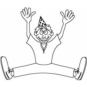 Party Guy Coloring Sheet 