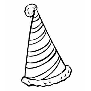 Party Hat Coloring Sheet 