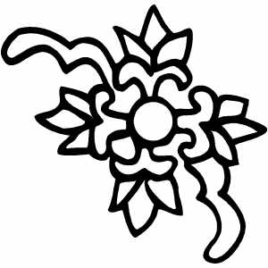 Flower Design Coloring Sheet 