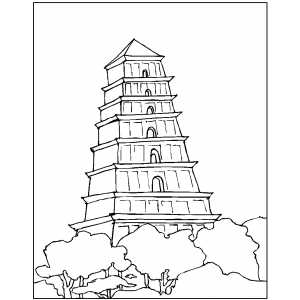 Aztec Temple Coloring Sheet 