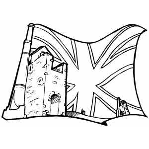 British Castle Coloring Sheet 