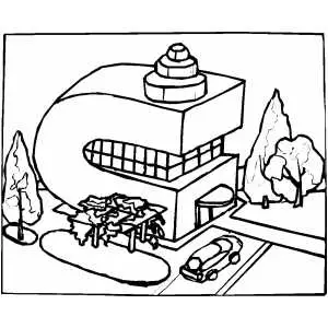 C Building Coloring Sheet 