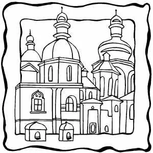 Christian Buildings Coloring Sheet 