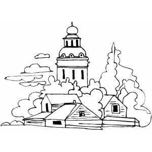 Circular Tower Coloring Sheet 