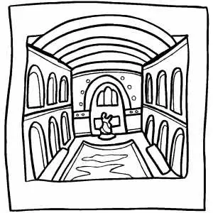 Gellert Baths Inside Coloring Sheet 