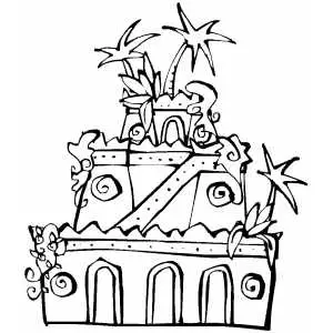 Hanging Gardens Coloring Sheet 