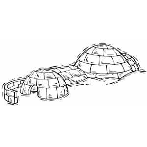 Igloos Coloring Sheet 