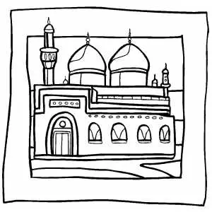 Islamic Mosque Coloring Sheet 