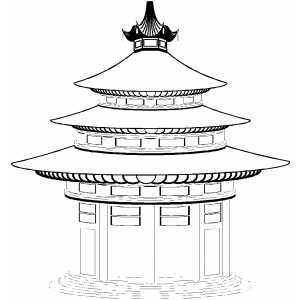 Pagoda Coloring Sheet 
