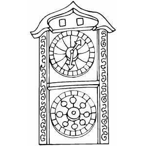 Pragues Clock Coloring Sheet 