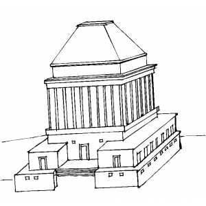 Roman Shrine Coloring Sheet 