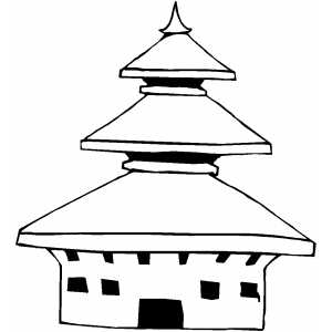 Temple Coloring Sheet 