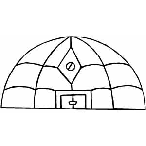 Alien Round Building Coloring Sheet 