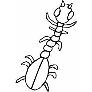 Bug With Long Neck Coloring Sheet 