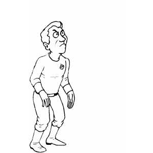 Laser Eyes Man Coloring Sheet 