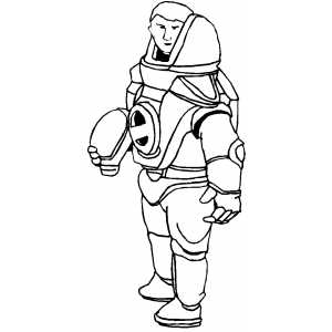 Man In Space Suit Coloring Sheet 