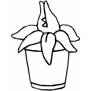 Mutant Angry Plant Coloring Sheet 