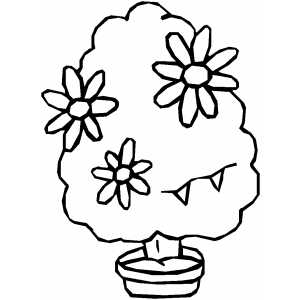 Mutant Tree Plant Coloring Sheet 