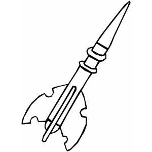 Rocket Dart Coloring Sheet 