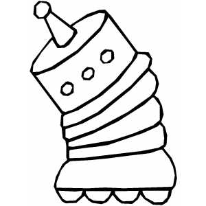 Roller Robot Coloring Sheet 