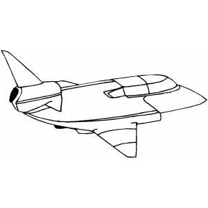 Space Plane Coloring Sheet 