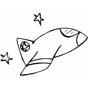 Space Ship In The Universe Coloring Sheet 
