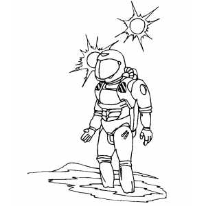 Spaceman Stuck Coloring Sheet 