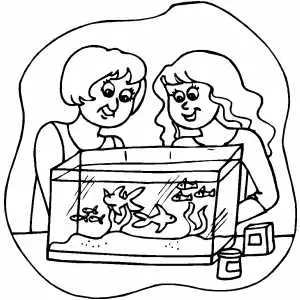 Aquarium Coloring Sheet 