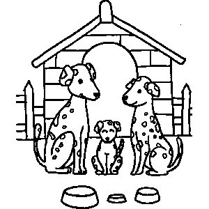 Dalmatian Dogs Coloring Sheet 