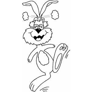 Dancing Rabbit Coloring Sheet 