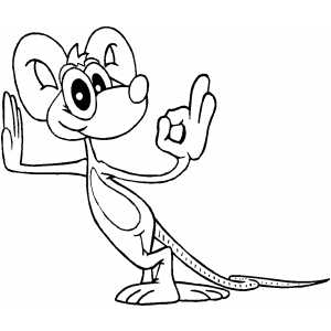 Mouse Say You OK Coloring Sheet 