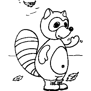 Raccoon Coloring Sheet 