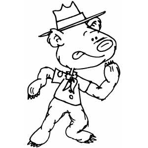 Scout Bear Coloring Sheet 