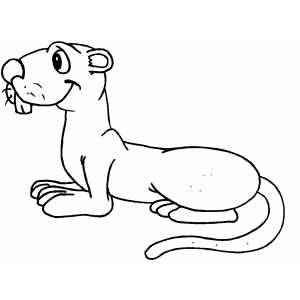 Smiling Groundhog Coloring Sheet 