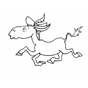 Whistling Donkey Coloring Sheet 