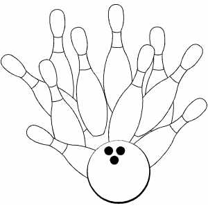 Ball And Multiple Pins Coloring Sheet 