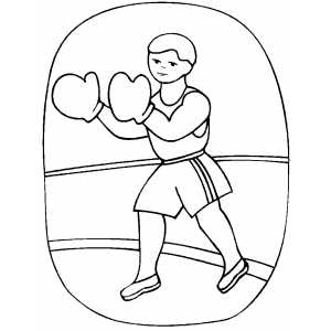 Boxing Boxer Coloring Sheet 