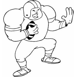 Footbal Player Coloring Sheet 