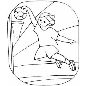 Girl Score Coloring Sheet 