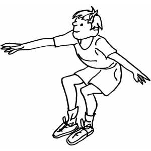 Long Jump Coloring Sheet 