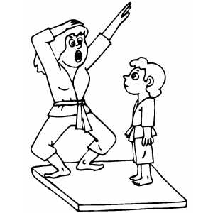 Martial Arts Coloring Sheet 