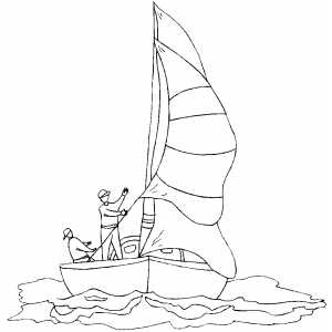 Sailing Coloring Sheet 