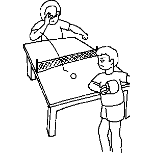 Table Tennis Coloring Sheet 