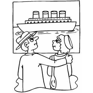 American History Titanic Coloring Sheet 