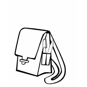 Bag With Books Coloring Sheet 