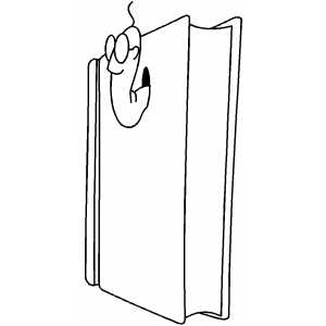 Bookworm Coloring Sheet 