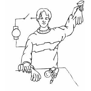 Chemical Laboratory Coloring Sheet 