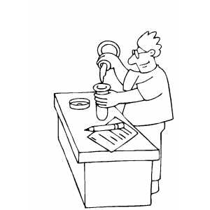 Experiments At Chemistry Lab Coloring Sheet 